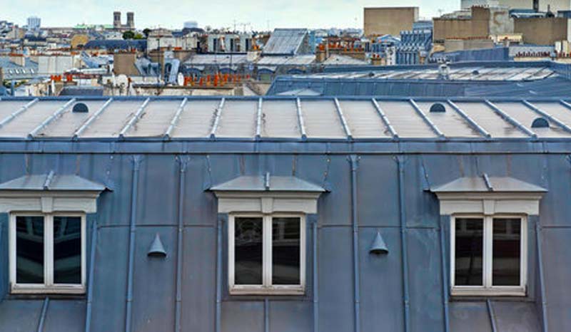 Zinguerie  - PCK COUVREUR PARIS (75) couvreur zingueur sur Paris (75). Zinguerie : Pose et rénovation de toiture en zinc. Pose gouttières, chéneaux, bande de rives, solin, abergement de cheminée … sur Paris (75)